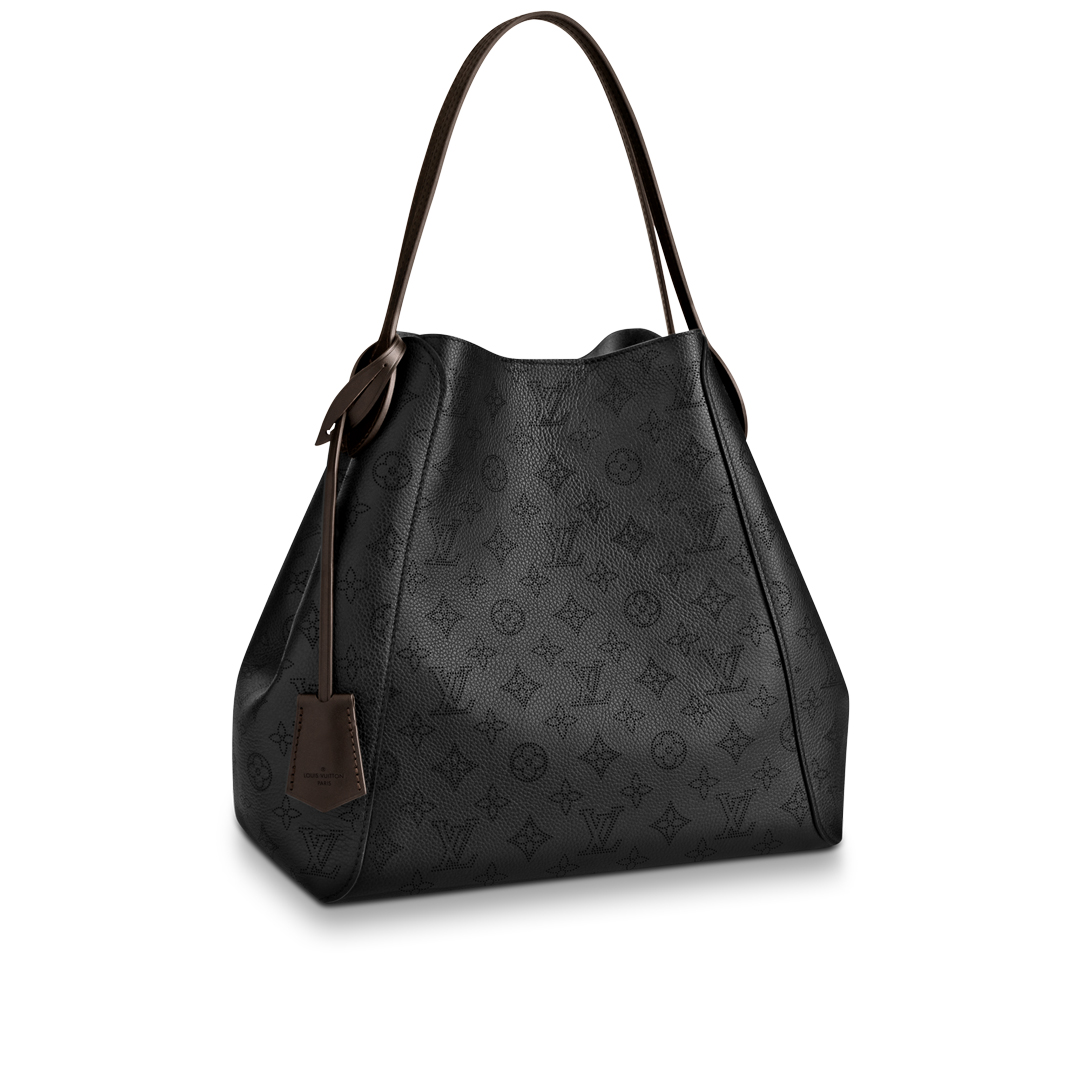 Louis Vuitton HINA MM Handbag Mahina Calf M54354 Black